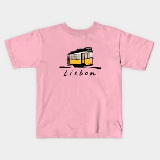 Lisboa Tram Illustration | Portugal Kids T-Shirt